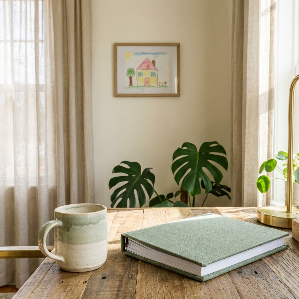 Calm, elevated home office space